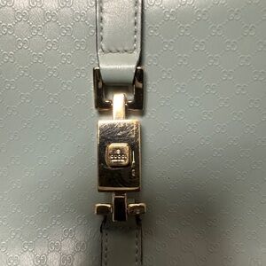 Gucci Sky Blue Bag with Gold Clasp